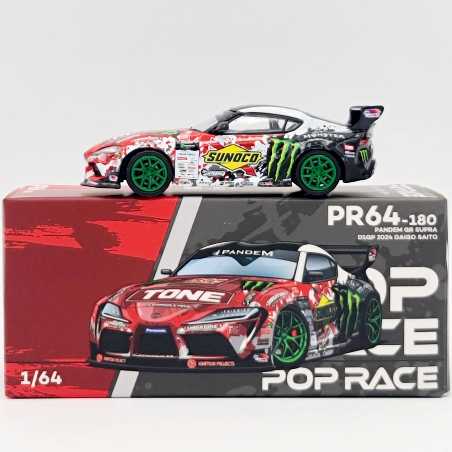 Pop Race Toyota Pandem GR Supra - 1:64, D1GP Daigo Saito (2025 Limited Edition)